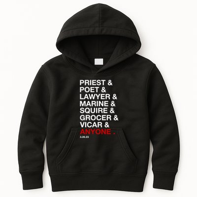Sweeney Todd Priest Poet Lawyer Marine Squire Grocer Vicar Anyone Kids Hoodie