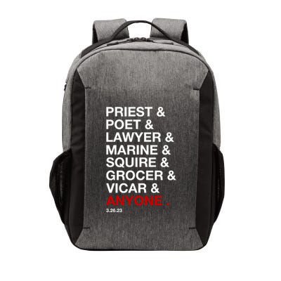 Sweeney Todd Priest Poet Lawyer Marine Squire Grocer Vicar Anyone Vector Backpack