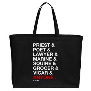 Sweeney Todd Priest Poet Lawyer Marine Squire Grocer Vicar Anyone Cotton Canvas Jumbo Tote