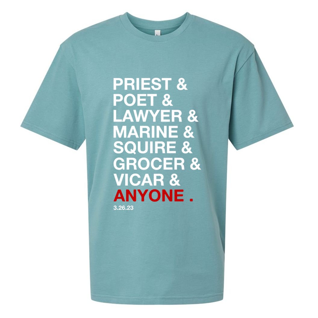Sweeney Todd Priest Poet Lawyer Marine Squire Grocer Vicar Anyone Sueded Cloud Jersey T-Shirt