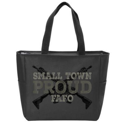 Small Town Proud FAFO Vintage Zip Tote Bag