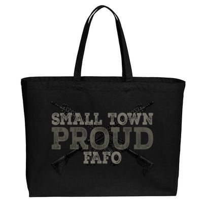 Small Town Proud FAFO Vintage Cotton Canvas Jumbo Tote