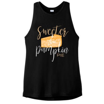 Sweeter Than Pumpkin Pie Baking Baker Dessert Meaningful Gift Ladies PosiCharge Tri-Blend Wicking Tank