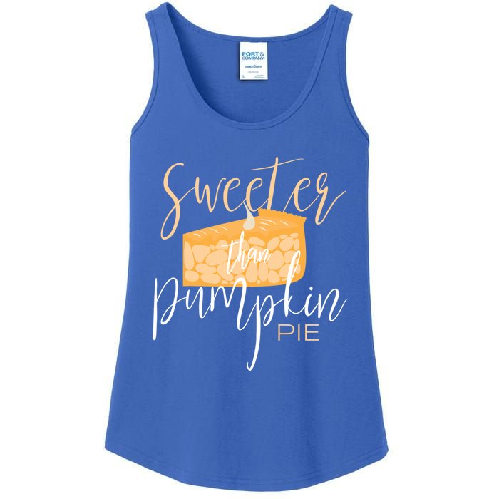 Sweeter Than Pumpkin Pie Baking Baker Dessert Meaningful Gift Ladies Essential Tank