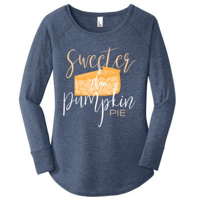 Sweeter Than Pumpkin Pie Baking Baker Dessert Meaningful Gift Women's Perfect Tri Tunic Long Sleeve Shirt