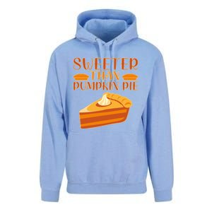 Sweeter Than Pumpkin Pie Cute Thanksgiving Funny Gift Unisex Surf Hoodie