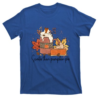 Sweeter Than Pumpkin Pie Funny Halloween Thanksgiving Gift T-Shirt