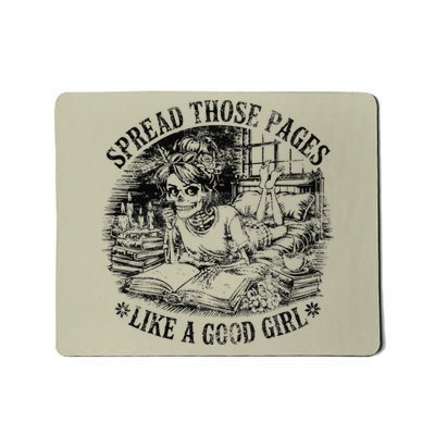 Spread Those Pages Like A Good Girl Retro Skeleton Mousepad