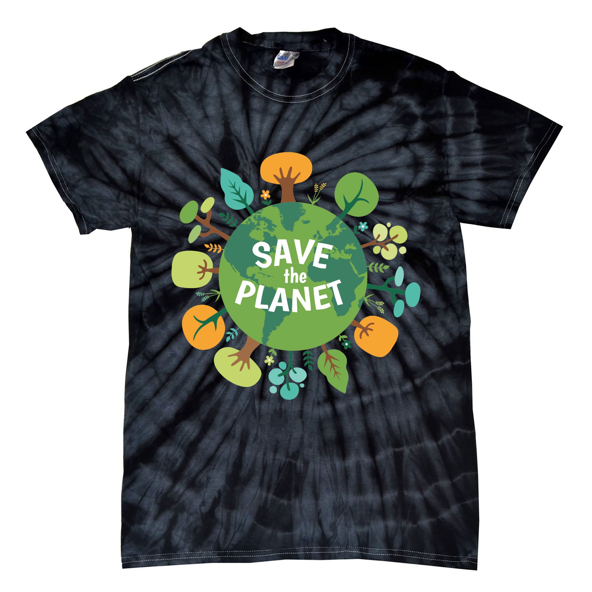 Save The Planet Earth Day Nature Tie-Dye T-Shirt