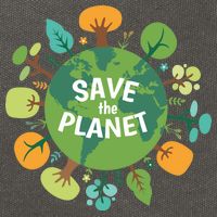 Save The Planet Earth Day Nature Cotton Canvas Backpack