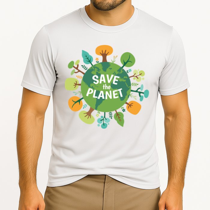 Save The Planet Earth Day Nature Cooling Performance Crew T-Shirt