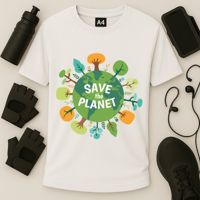 Save The Planet Earth Day Nature Cooling Performance Crew T-Shirt