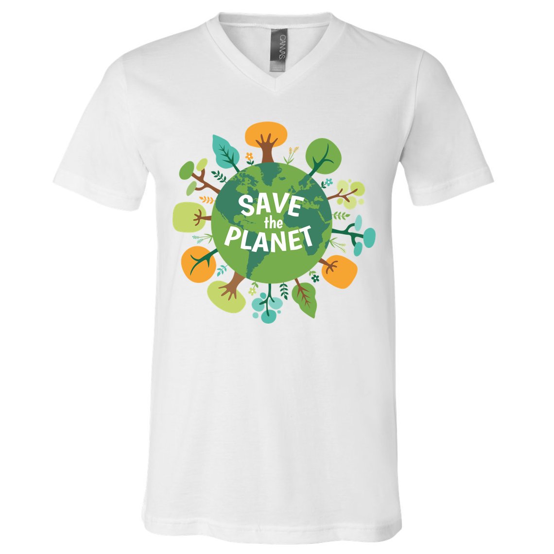 Save The Planet Earth Day Nature V-Neck T-Shirt