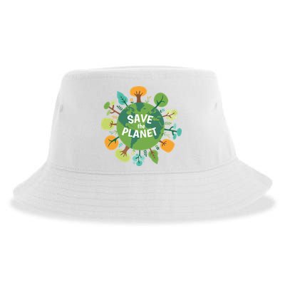 Save The Planet Earth Day Nature Sustainable Bucket Hat