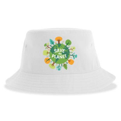 Save The Planet Earth Day Nature Sustainable Bucket Hat