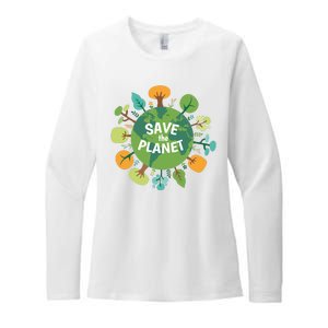 Save The Planet Earth Day Nature Womens CVC Long Sleeve Shirt