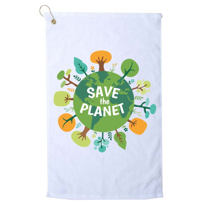 Save The Planet Earth Day Nature Golf Towel