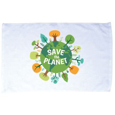 Save The Planet Earth Day Nature Microfiber Hand Towel