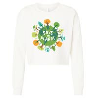 Save The Planet Earth Day Nature Cropped Pullover Crew