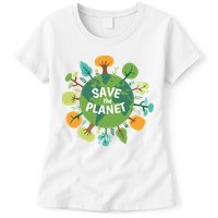 Save The Planet Earth Day Nature Womens T-Shirt