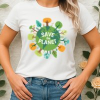 Save The Planet Earth Day Nature Womens T-Shirt