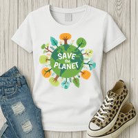 Save The Planet Earth Day Nature Womens T-Shirt