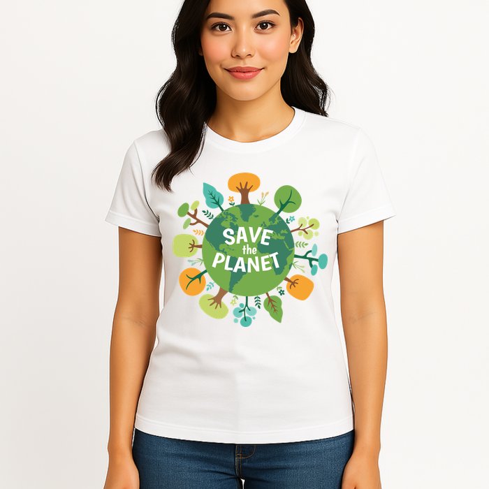 Save The Planet Earth Day Nature Womens T-Shirt