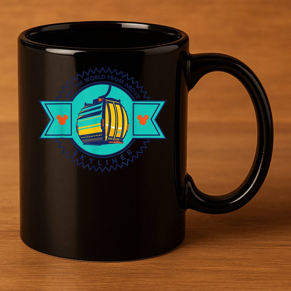 Skyliner Theme Park Ride Mouse Ears Magical Vacation 11oz C Handle Ceramic Mug