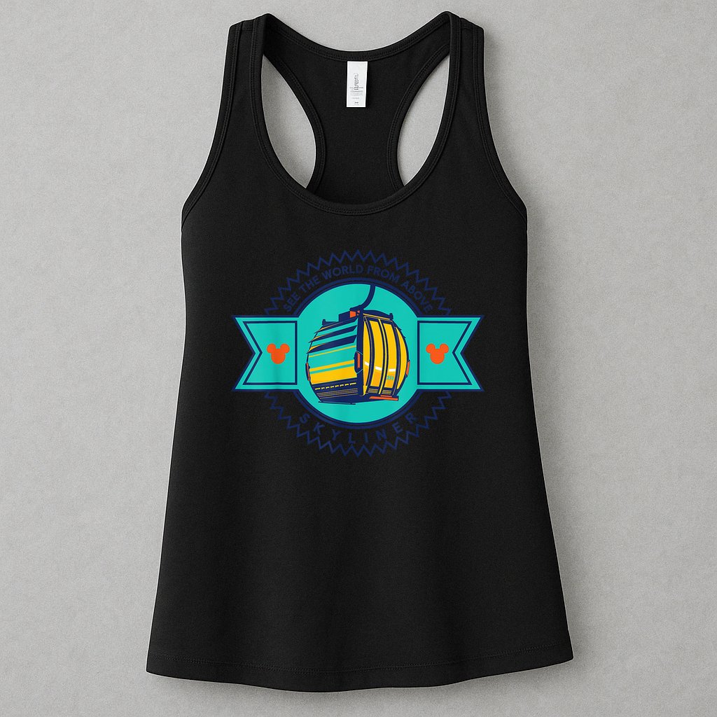 Skyliner Theme Park Ride Mouse Ears Magical Vacation Womens Tank Top