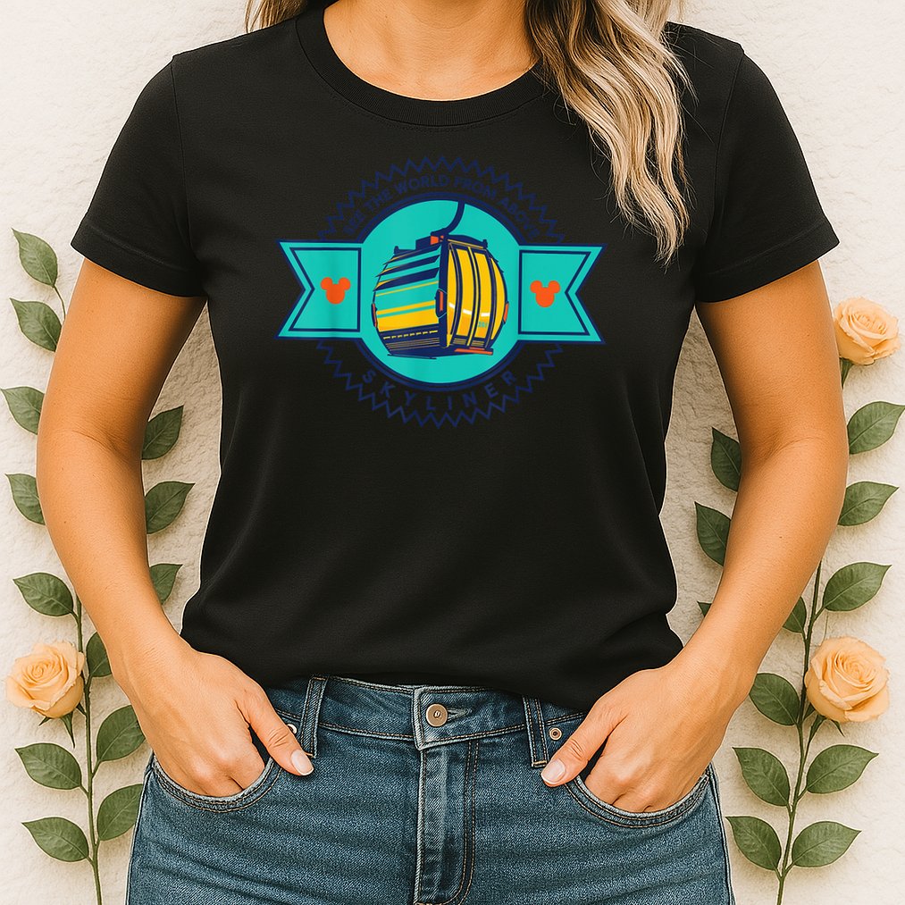 Skyliner Theme Park Ride Mouse Ears Magical Vacation Womens T-Shirt
