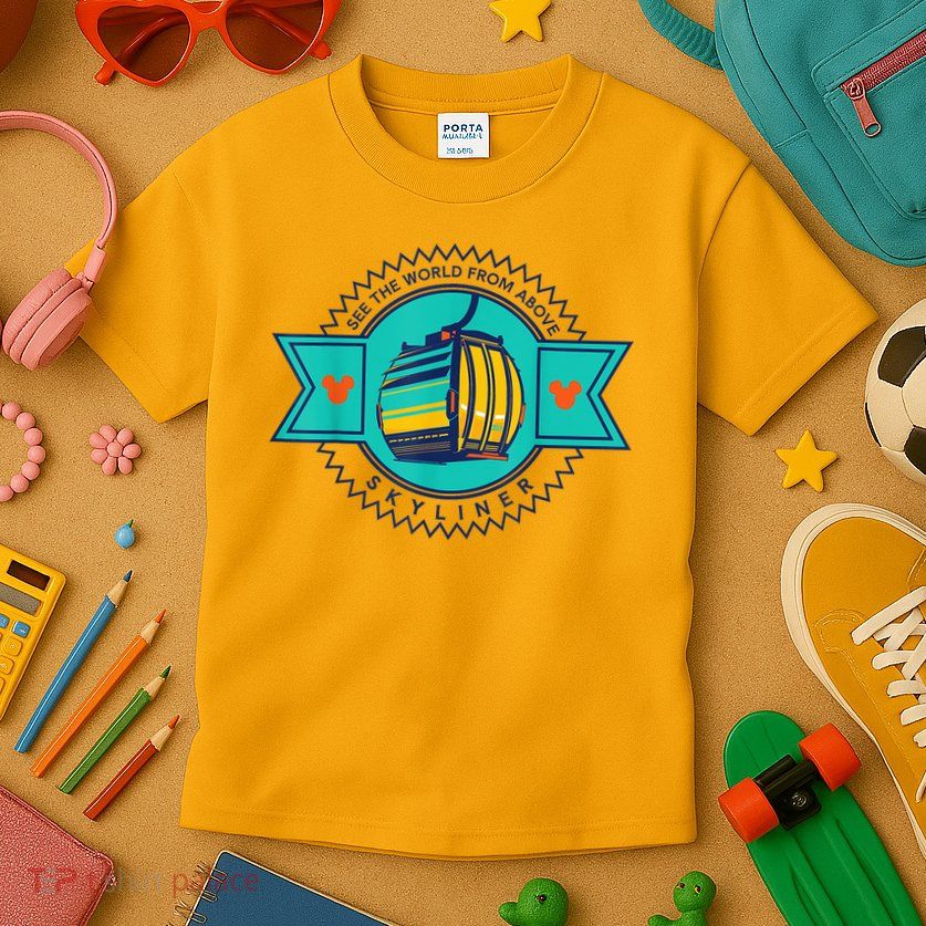 Skyliner Theme Park Ride Mouse Ears Magical Vacation Kids T-Shirt