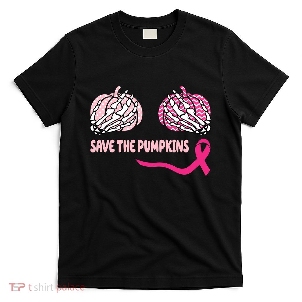 Save The Pumpkins Breast Cancer Awareness Ribbon T-Shirt