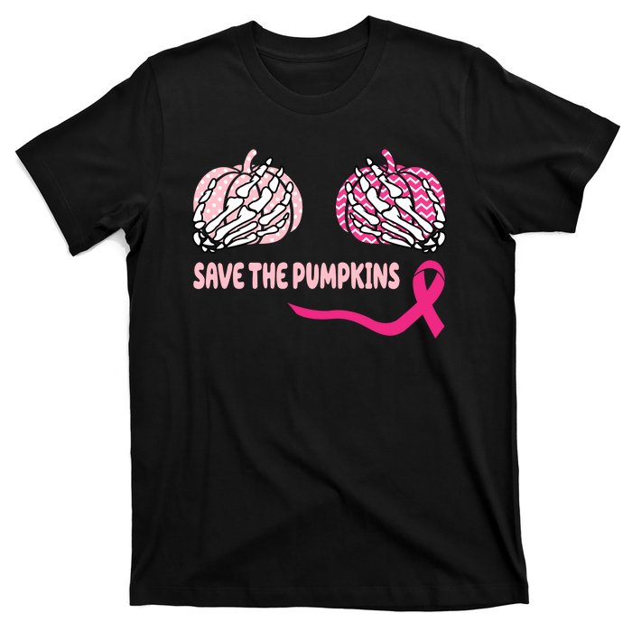 Save The Pumpkins Breast Cancer Awareness Ribbon T-Shirt