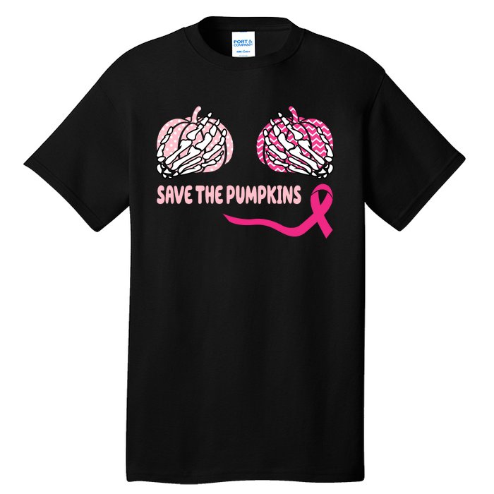 Save The Pumpkins Breast Cancer Awareness Ribbon Tall T-Shirt