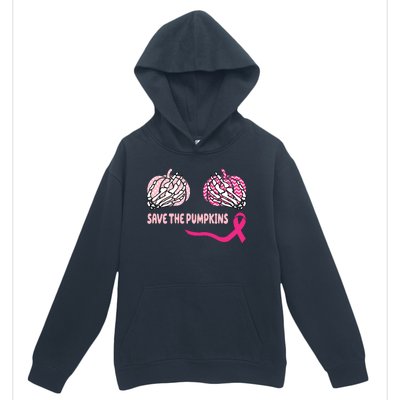 Save The Pumpkins Breast Cancer Awareness Ribbon Urban Pullover Hoodie