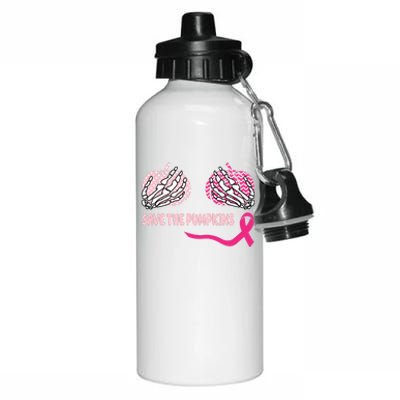 Save The Pumpkins Breast Cancer Awareness Ribbon Aluminum Water Bottle