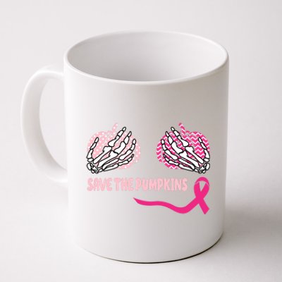 Save The Pumpkins Breast Cancer Awareness Ribbon Coffee Mug