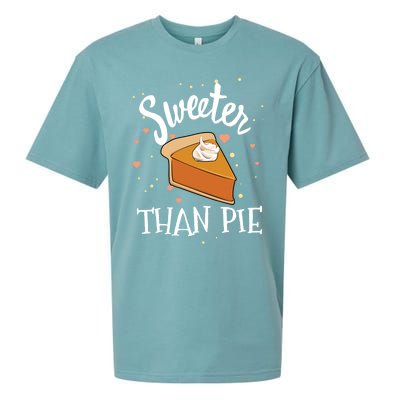 Sweeter Than Pie Halloween Pumpkin Thanksgiving Gift Sueded Cloud Jersey T-Shirt