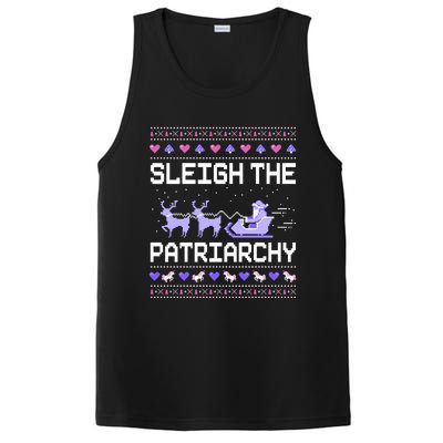 Sleigh The Patriarchy Feminist Feminism Meme Ugly Christmas Gift PosiCharge Competitor Tank