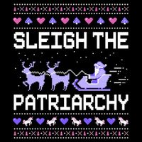 Sleigh The Patriarchy Feminist Feminism Meme Ugly Christmas Gift Wool Snapback Cap
