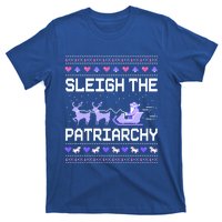 Sleigh The Patriarchy Feminist Feminism Meme Ugly Christmas Gift T-Shirt