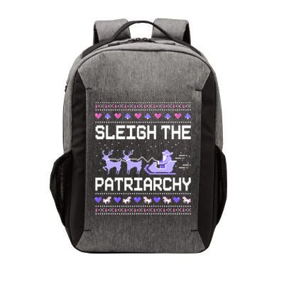 Sleigh The Patriarchy Feminist Feminism Meme Ugly Christmas Gift Vector Backpack