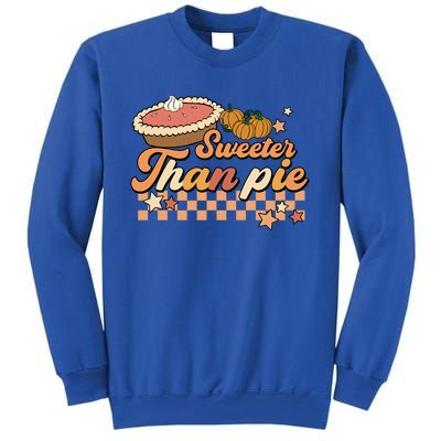 Sweeter Than Pumpkin Pie Retro Pie Pumpkin Thanksgiving Cool Gift Sweatshirt