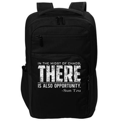 Sun Tzu Quote In The Midst Of Chaos There Is Opportunity Impact Tech Backpack