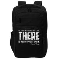 Sun Tzu Quote In The Midst Of Chaos There Is Opportunity Impact Tech Backpack