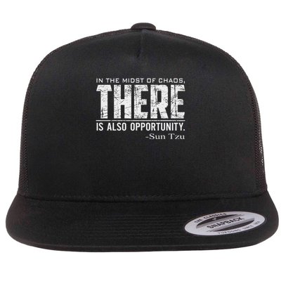 Sun Tzu Quote In The Midst Of Chaos There Is Opportunity Flatbill Hat