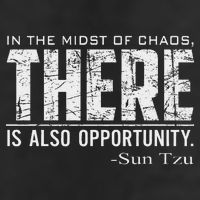 Sun Tzu Quote In The Midst Of Chaos There Is Opportunity 25L Jumbo Tote