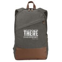 Sun Tzu Quote In The Midst Of Chaos There Is Opportunity Cotton Canvas Backpack
