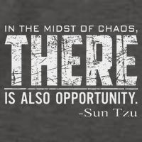 Sun Tzu Quote In The Midst Of Chaos There Is Opportunity Vector Backpack