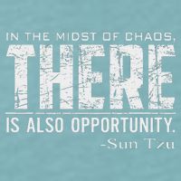 Sun Tzu Quote In The Midst Of Chaos There Is Opportunity Sueded Cloud Jersey T-Shirt